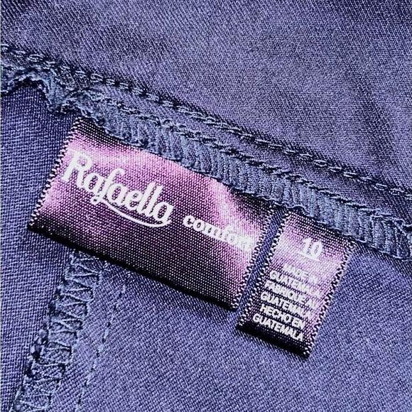 Rafaella Woman's Navy Chinos Stretch Pull On Pants Sz 10 - Picture 7 of 11